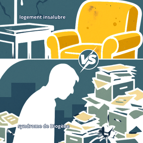 voici la Différence entre logement insalubre et syndrome de Diogène - defi clean - france diogene 