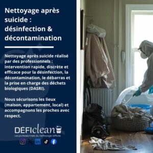image Nettoyage après suicide : désinfection & décontamination - defi clean diogene france