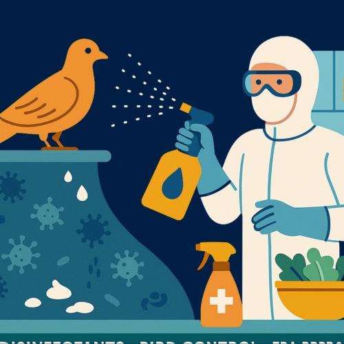 Défi-Clean technicians performing EPA-compliant disinfection and humane bird control