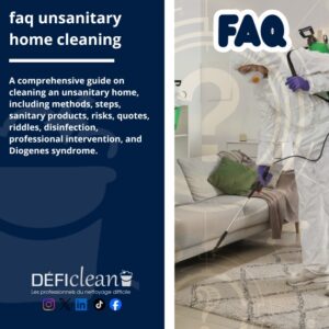 A comprehensive guide on cleaning an unsanitary home, including methods, steps, sanitary products, risks, quotes, riddles, disinfection, professional intervention, and Diogenes syndrome.