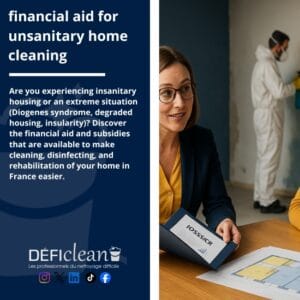 Are you experiencing insanitary housing or an extreme situation (Diogenes syndrome, degraded housing, insularity)? Discover the financial aid and subsidies that are available to make cleaning, disinfecting, and rehabilitation of your home in France easier.