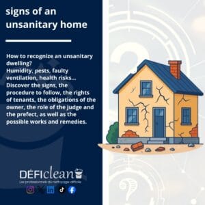 How to recognize an unsanitary dwelling? Humidity, pests, faulty ventilation, health risks... Discover the signs, the procedure to follow, the rights of tenants, the obligations of the owner, the role of the judge and the prefect, as well as the possible works and remedies.