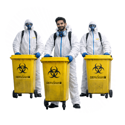 Bannière Défi Clean : équipe en intervention de nettoyage après syndrome de Diogène