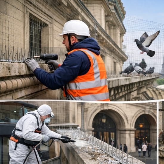 Bird control intervention on buildings and public properties
