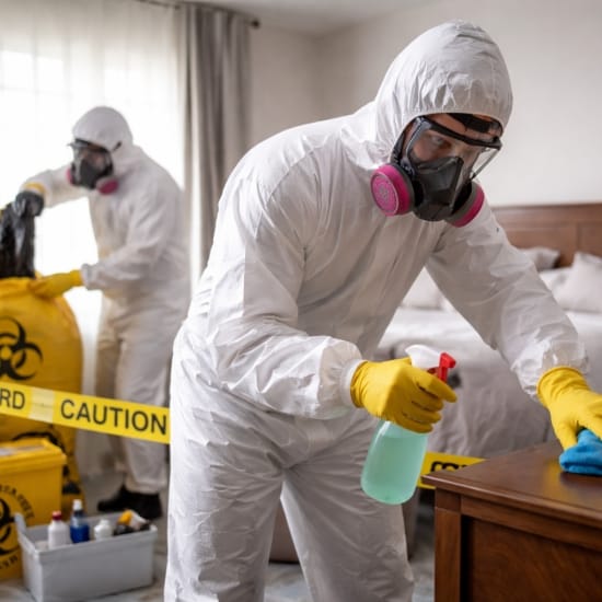 Post-death cleaning: disinfection, decontamination and property restoration
