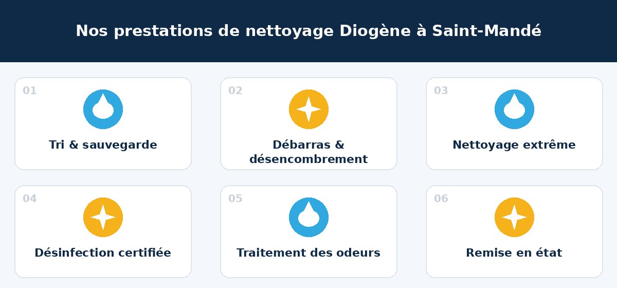 Prestations de nettoyage Diogène à Saint-Mandé : tri, débarras, désinfection
